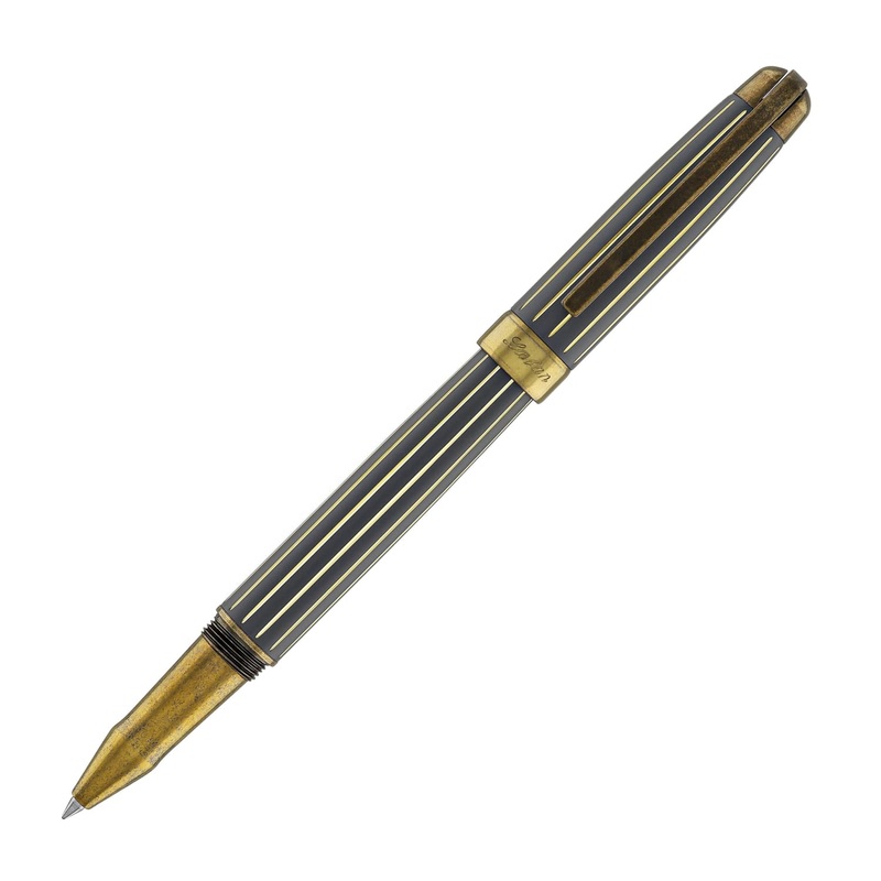 Laban Antique II Rollerball Pen in Grey with Lines