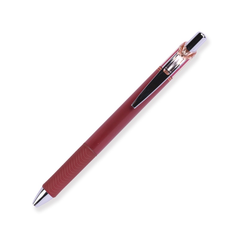 Pentel EnerGel Cafe de Clena Needle Point Gel Pen Limited Edition – 0.4mm – Black Ink – Burgandy Body
