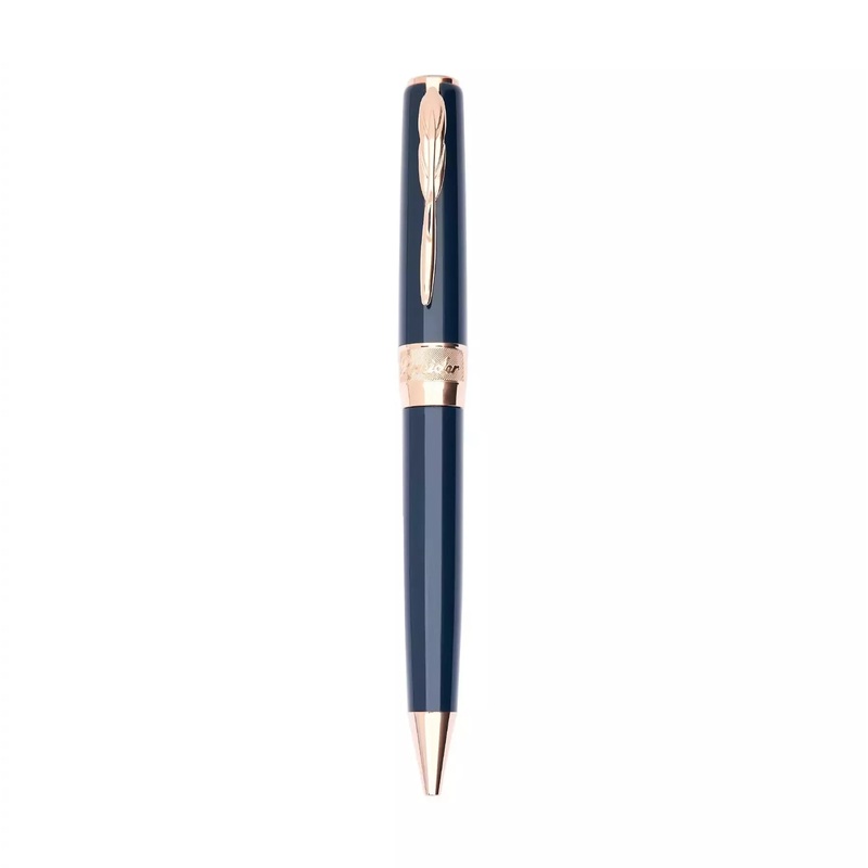Pineider Classic Ballpoint – Peacock/Rose Gold