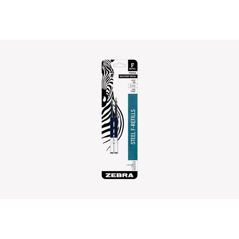 ZEBRA F-series Ballpoint Refill (2-pc) – Blue F