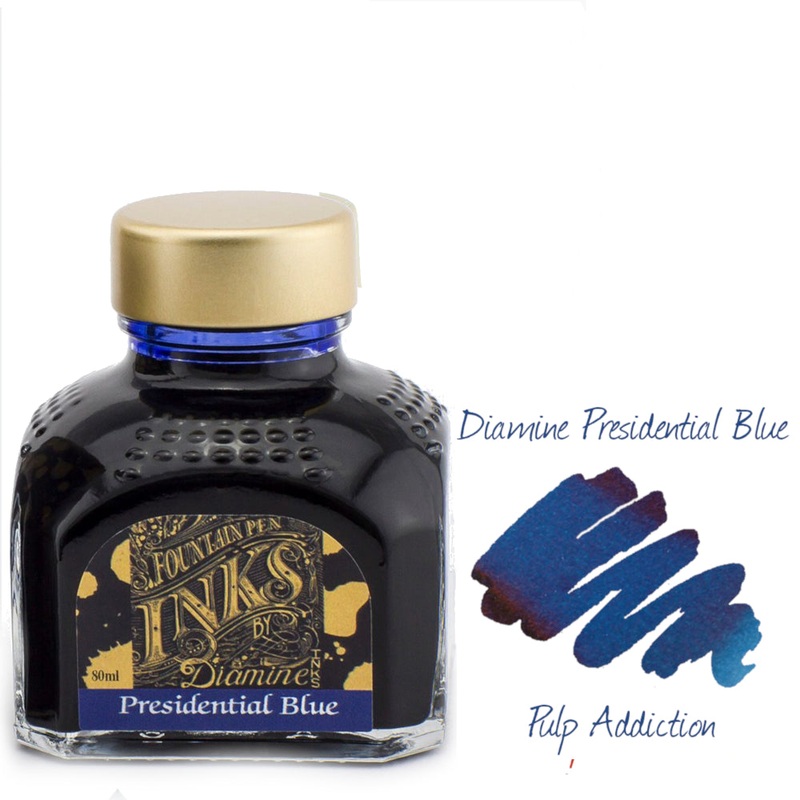 Diamine Fountain Pen Ink – Presidential Blue 80ml Bottle
