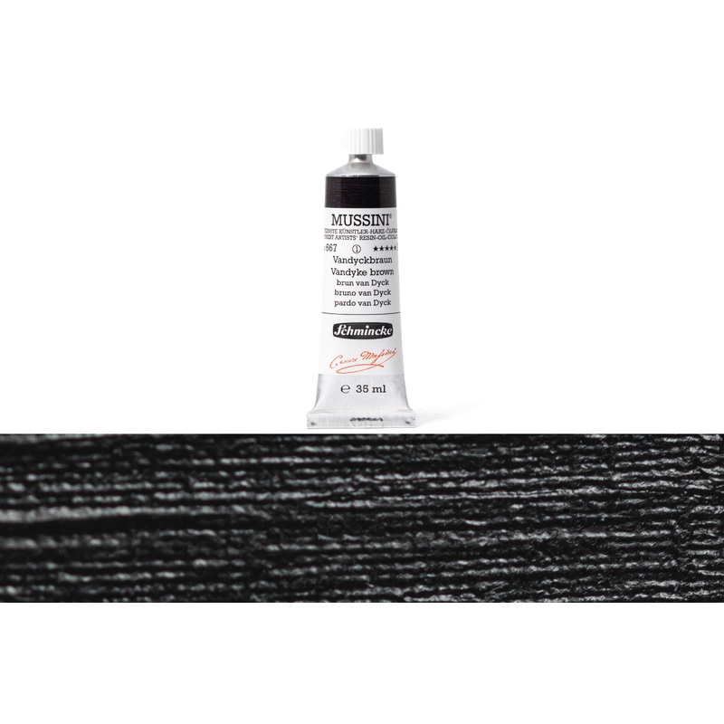 Mussini Oil Colors, 35 mL, #667 Vandyke Brown