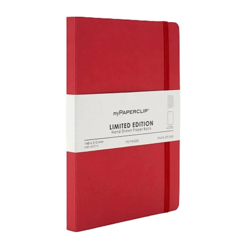 myPAPERCLIP, NoteBook – Limited Edition 192 Pages Ruby. A5 Plain
