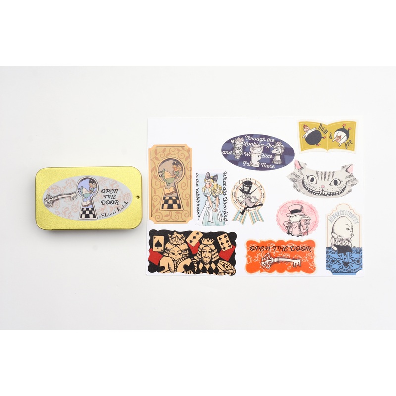 SEAL-DO Alice In Wonderland Flake Sticker With Tin Case – Open the Door