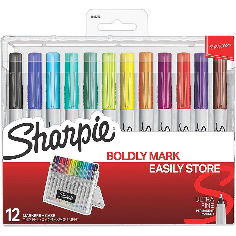 Sharpie Ultra-Fine Marker Pack of 12 with Case