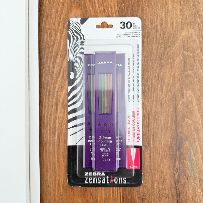 Zebra Zensations Colored Mechanical Pencil Assorted Lead Refill