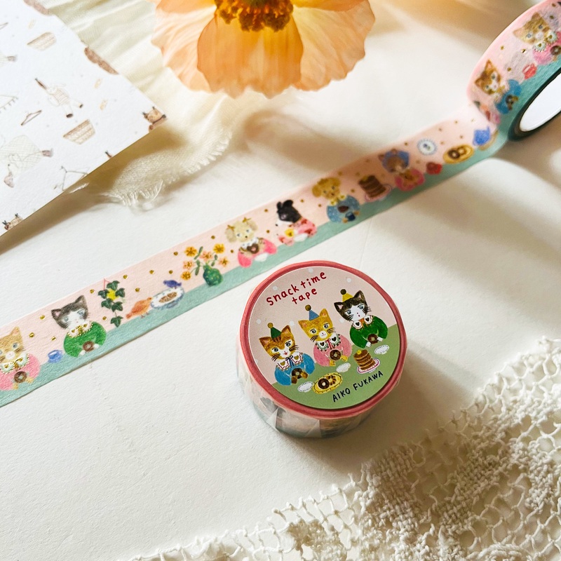 Aiko Fukawa Foil-Stamped Masking Tape – Snack Time