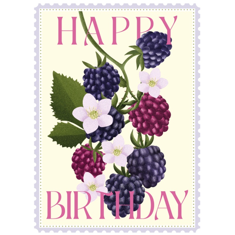 Birthday – Blackberries Stamps