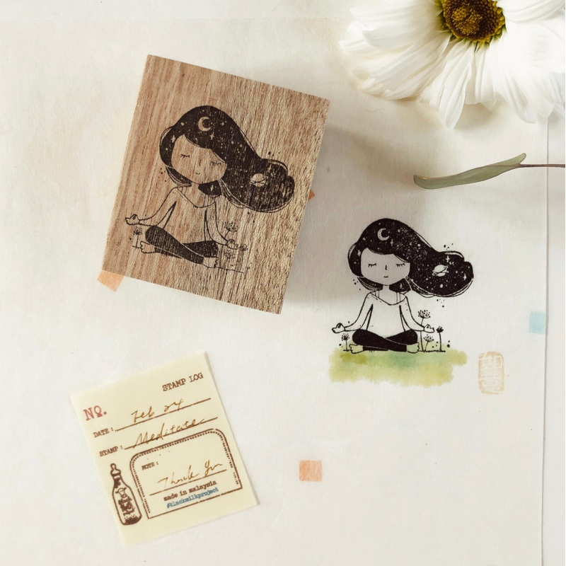 Black Milk Project Original Rubber Stamp – Meditate