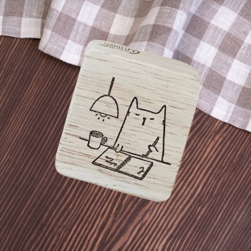 Catdoo Rubber Stamp – Midnight Catligraphy