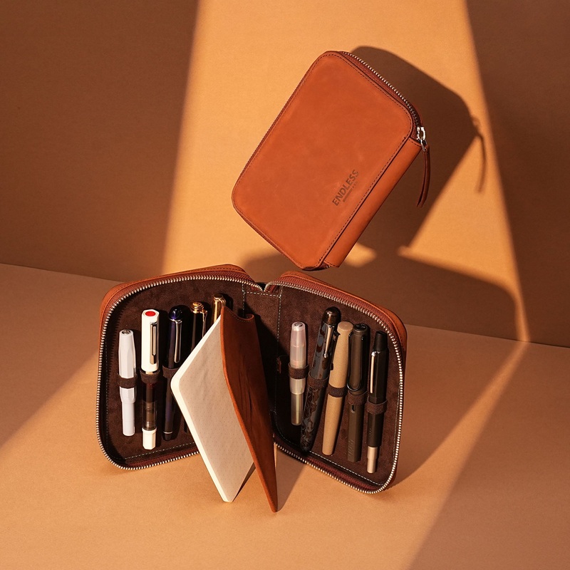 Companion Adjustable 10 Pen Pouch Brown