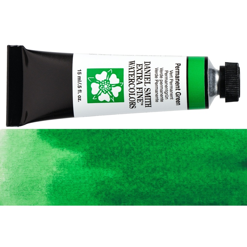 Daniel Smith Extra Fine Watercolor, 15 mL, Permanent Green