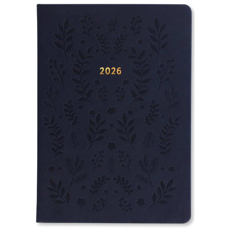 Letts 2026 Woodland A5 Agenda in 4 Colours Navy