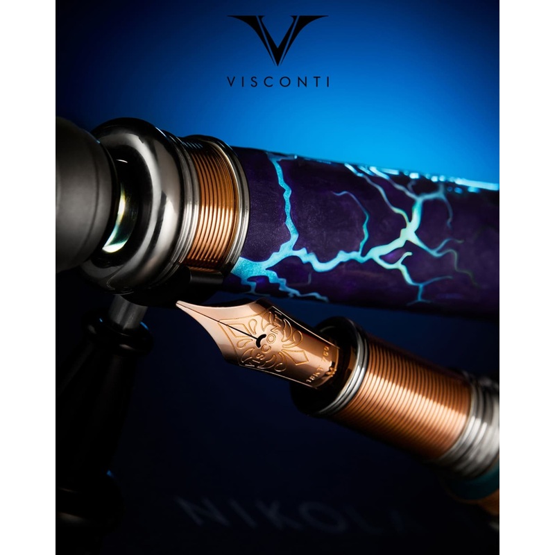 Visconti Limited Edition Fountain Pen in Nikola Tesla – 18K Gold Medium