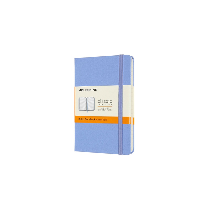 Classic Pocket Hard Cover Notebook Ruled Hydrangea Blue
