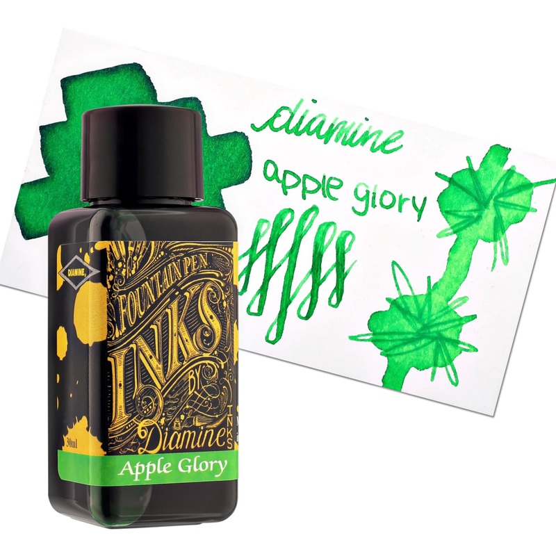 Diamine Bottled Ink in Apple Glory Green 80ml