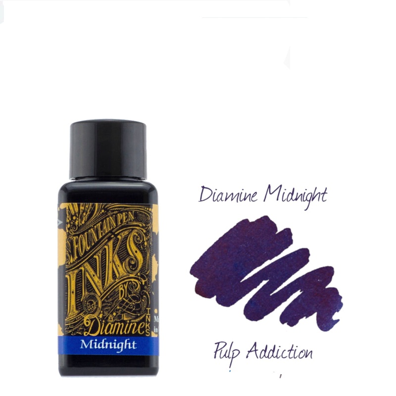 Diamine Fountain Pen Ink – Midnight 30ml Bottle