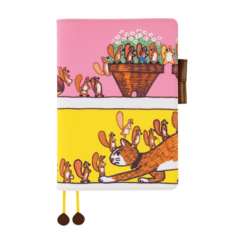 Hobonichi Techo A5 Cousin Planner Set – 100%ORANGE: Wheres the Squirrel Going 2026