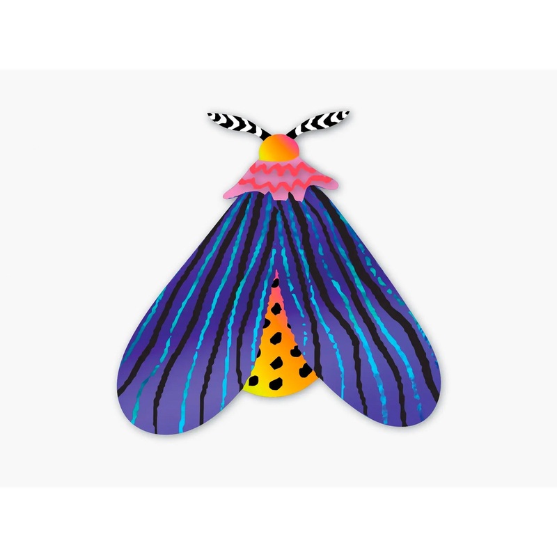 Holographic Moth Sticker