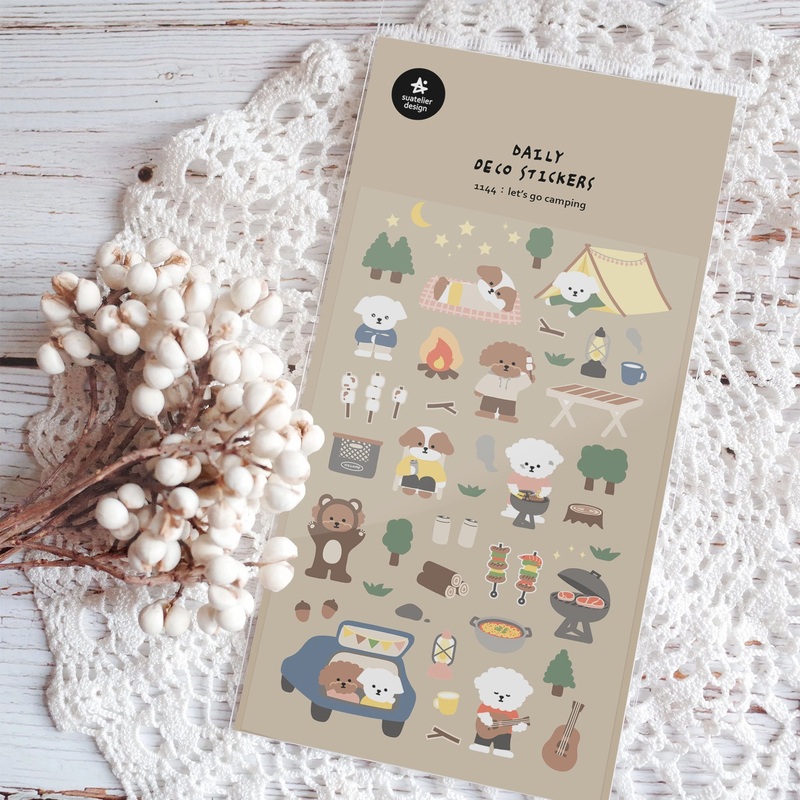 Suatelier Daily Deco Stickers –  Let’s Go Camping Sticker