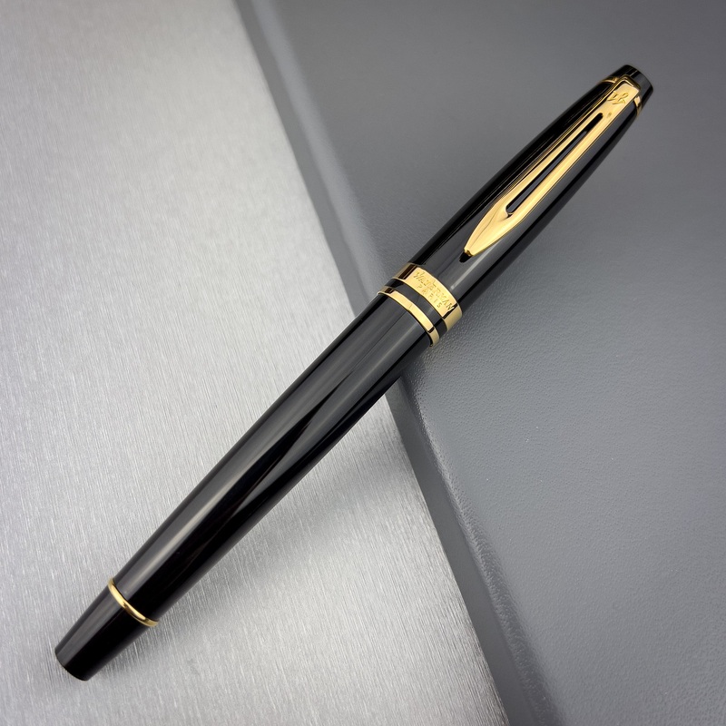Waterman Expert Rollerball Pen – Black w/ Gold Trim
