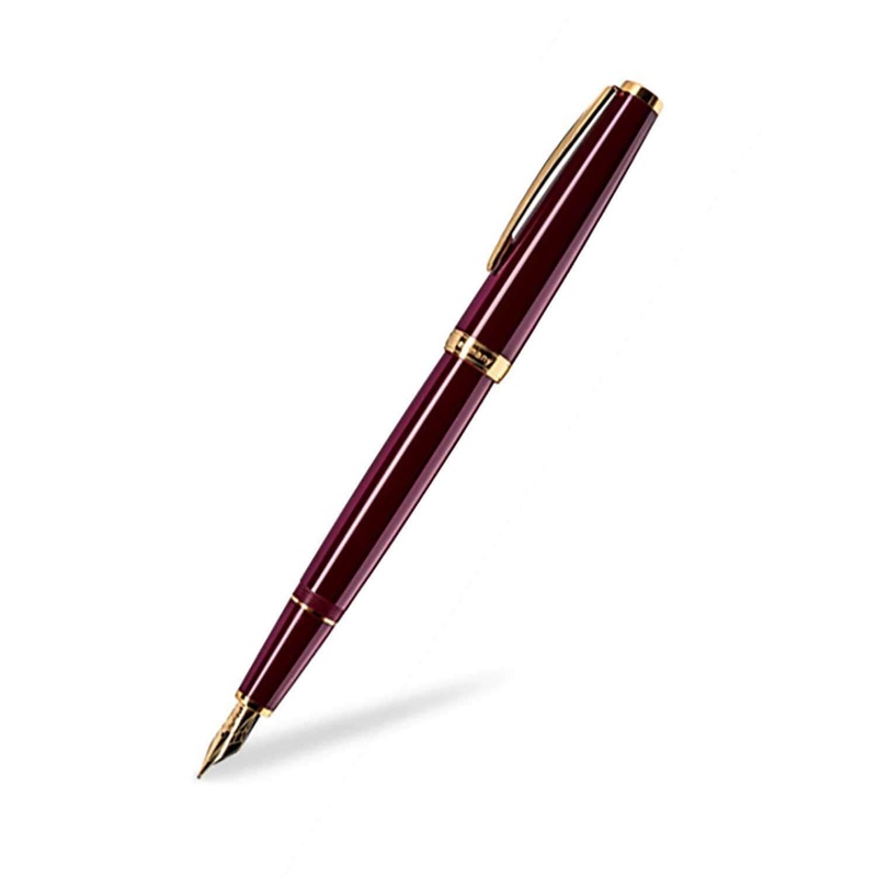 Cleo Skribent Classic Fountain Pen, Maroon – 14K Gold Nib Fine