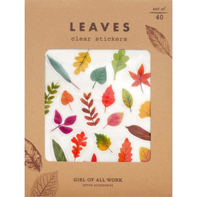 Leaves Clear Stickers
