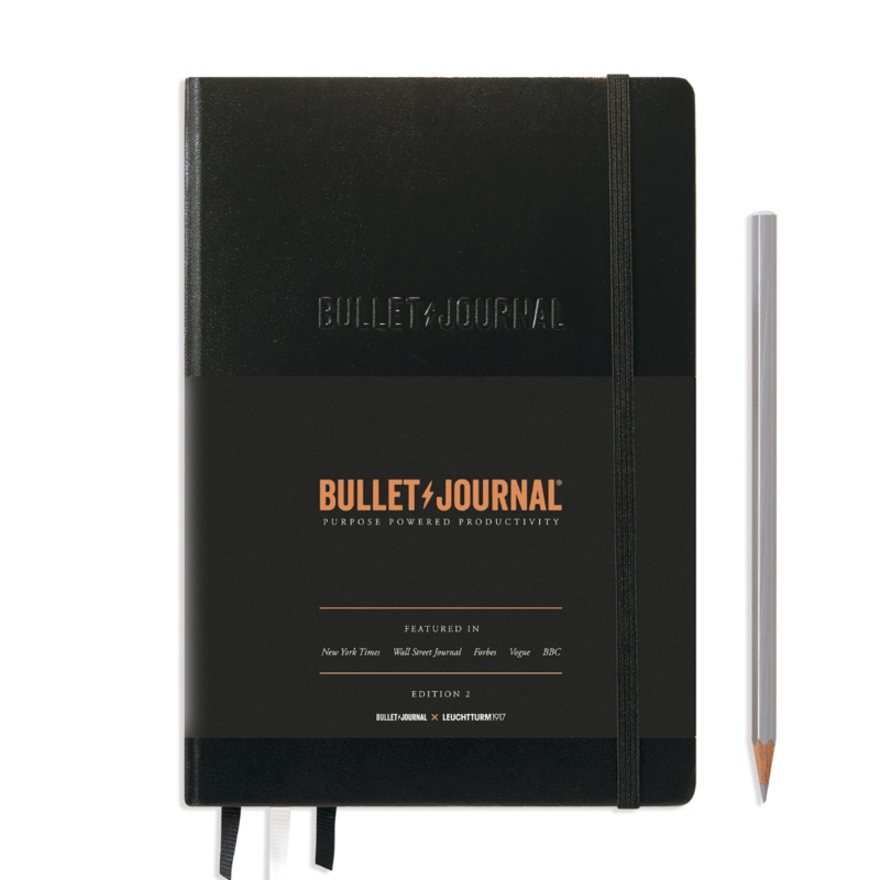 Leuchtturm1917 Bullet Journal Edition 2 A5 Medium Hardcover Notebook – Dotted / Black