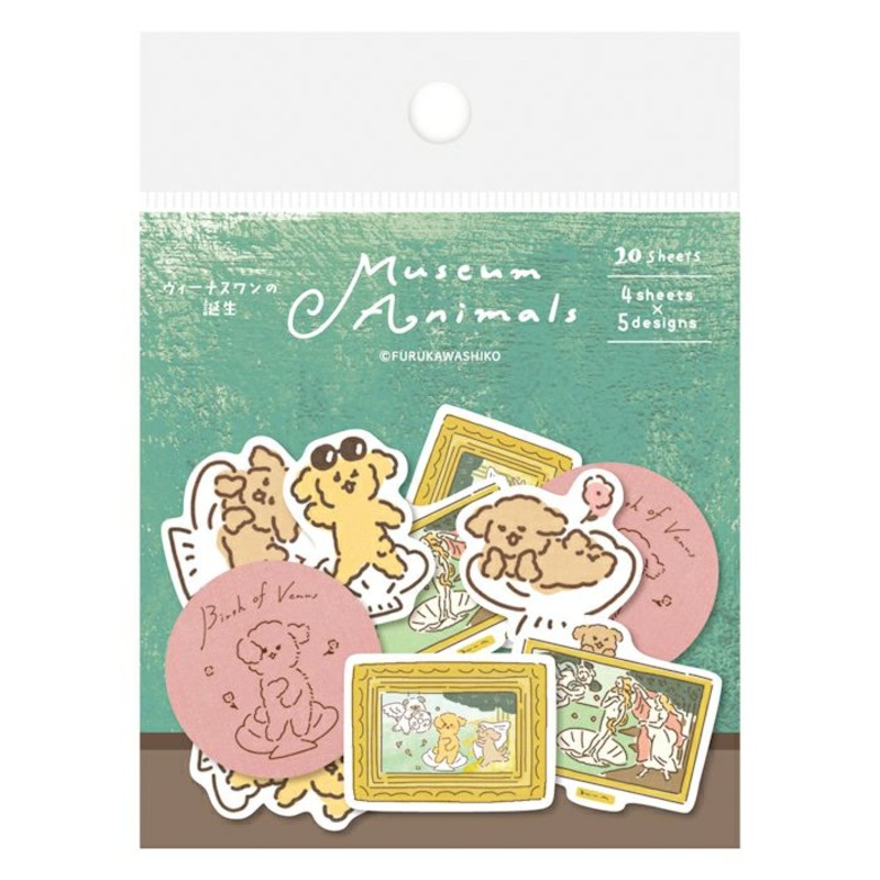 Furukawa Paper Flake Stickers – Museum Animals – Birth of Venus