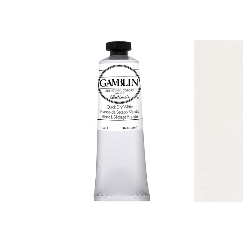 Gamblin Artist’s Oil Colors, Quick Dry White 37 mL tube