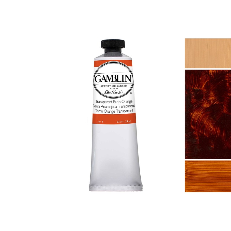 Gamblin Artist’s Oil Colors, Transparent Earth Orange 37 mL tube