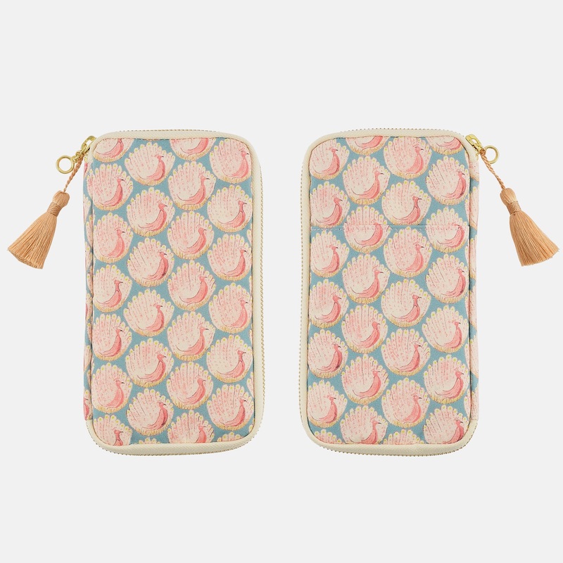 Hobonichi Small Drawer Pouch – Liberty: Peacocks of Grantham Hall