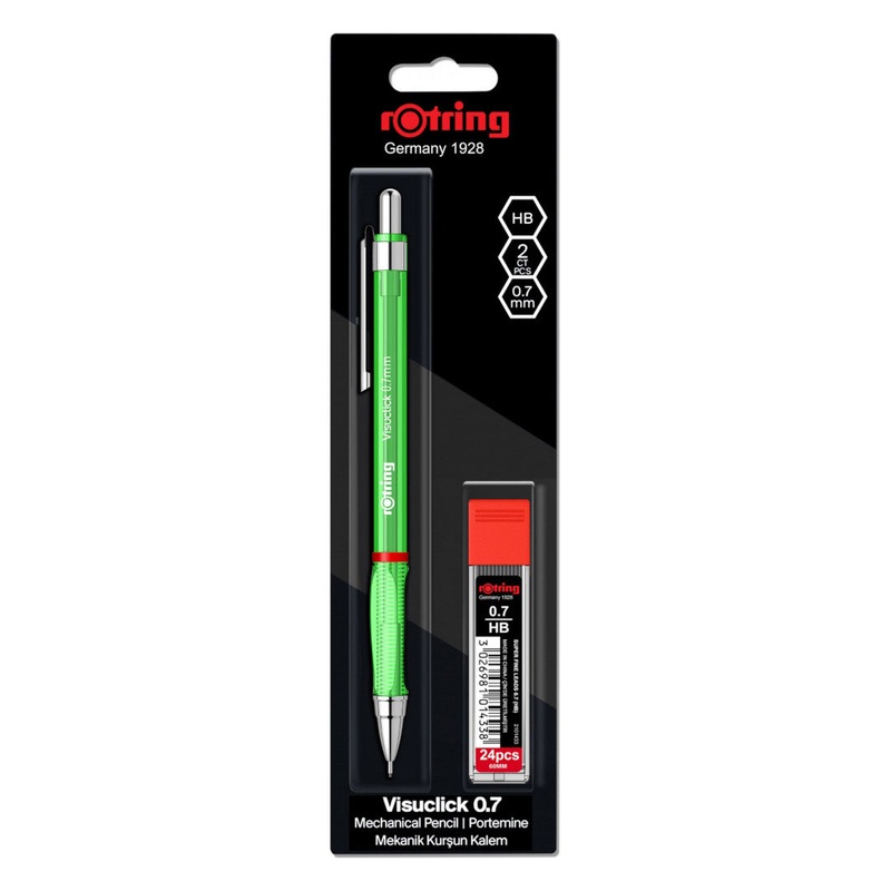 Rotring Visuclick Mechanical Pencil – 0.7mm Green with Leads