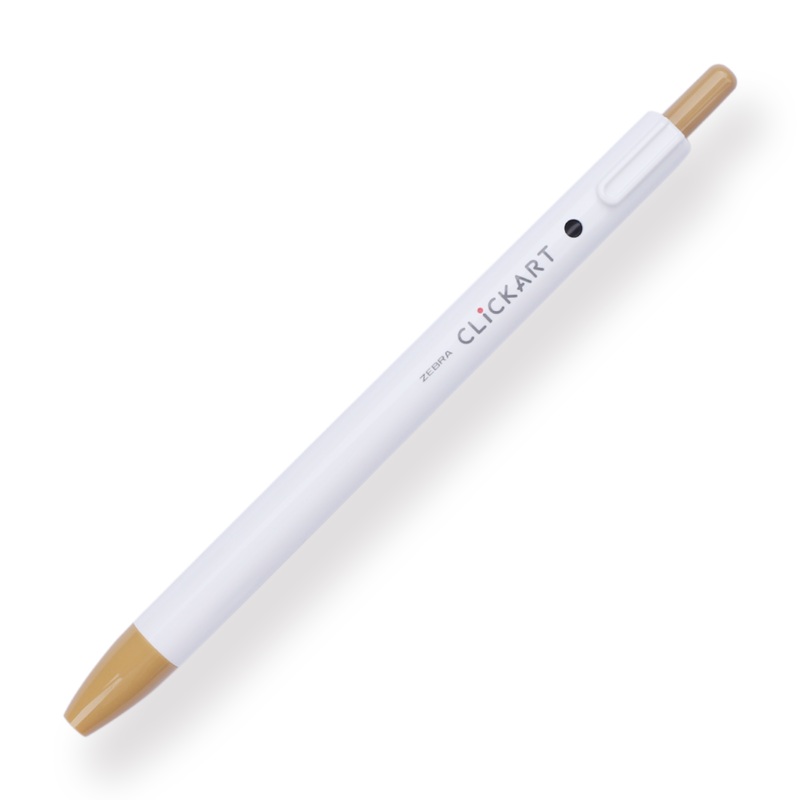 Zebra Clickart Retractable Sign Pen – 0.6 mm – Light Brown