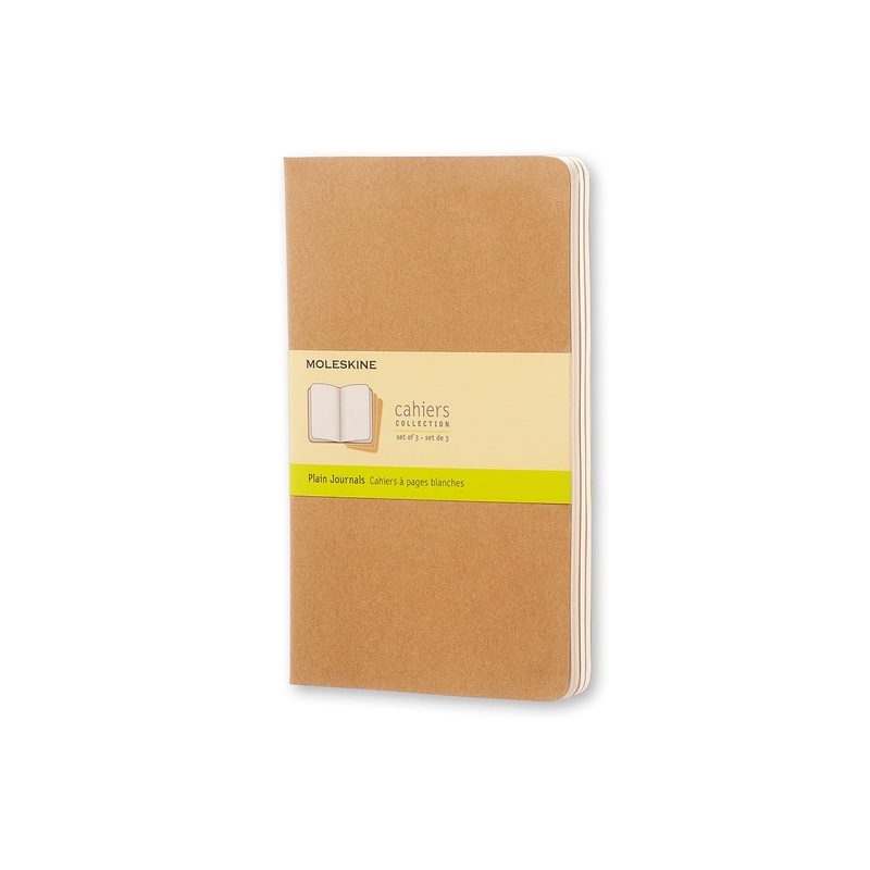 Cahier Large Notebook Set Plain Kraft