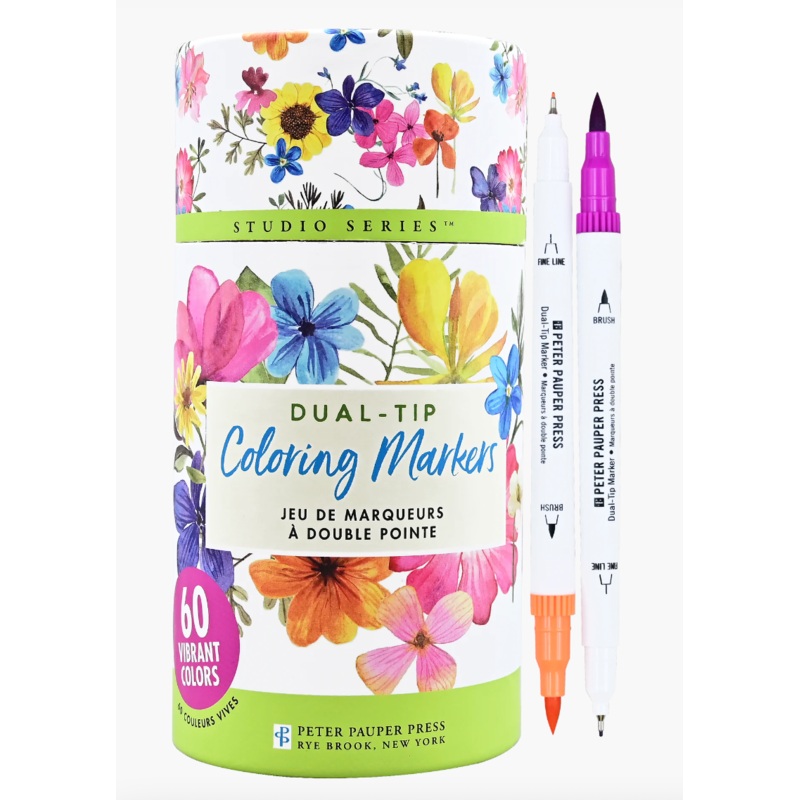 Dual-Tip Colouring Markers – set of 60
