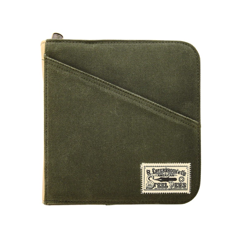 Esterbrook 20 Piece Zipper Pen Case Army Green