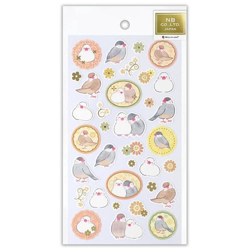 NB – Japanese Style Sticker Sheet – Yufumi Java Sparrow