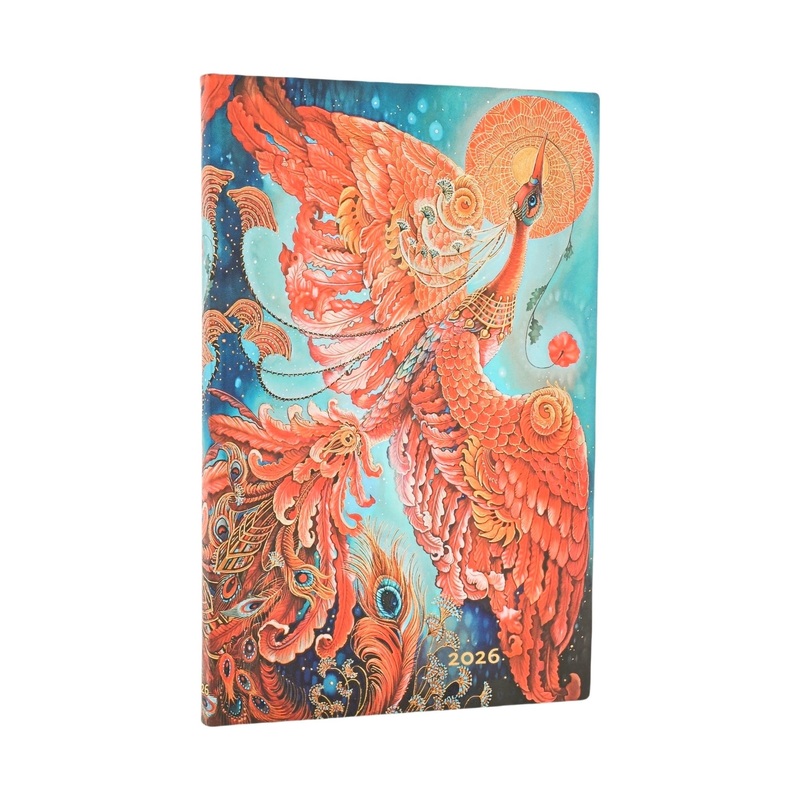Paperblanks 2026 Diary – Firebird (Flexi) – Week-at-a-Time Maxi – Horizontal Flexi Week-at-a-Time (135mm x 210mm)