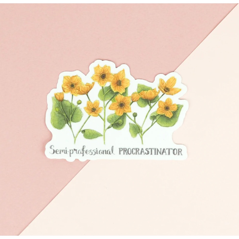 Semi-Professional Procrastinator Vinyl Sticker