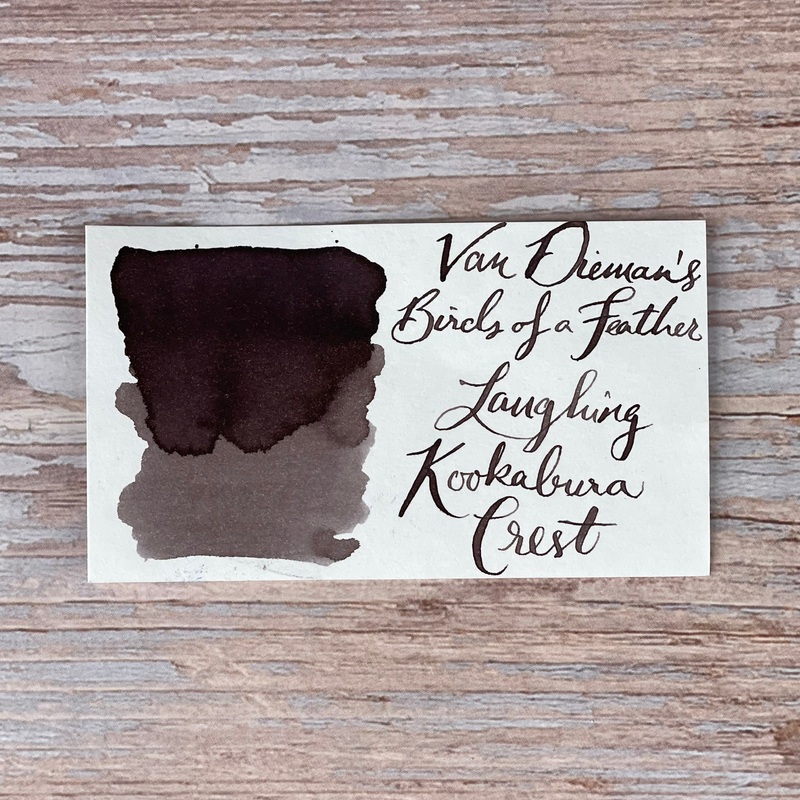 Van Dieman’s Birds of a Feather – Laughing Kookaburra Crest – 30ml Bottled Ink 30ml