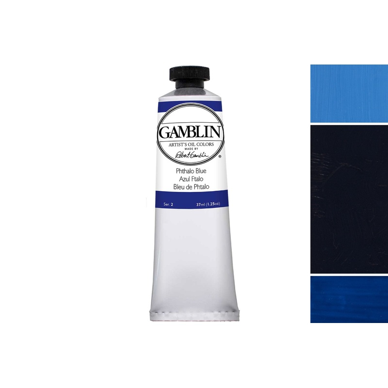 Gamblin Artist’s Oil Colors, Phthalo Blue 37 mL tube