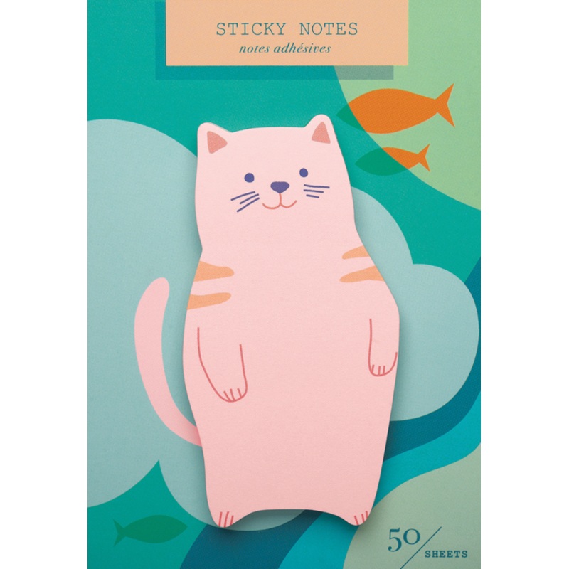 Gone Fishing Die-Cut Sticky Notes