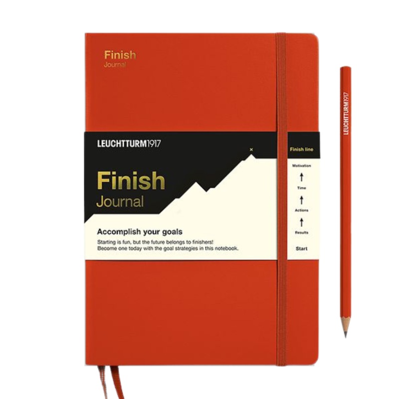 Leuchtturm1917 Finish Journal A5 Medium Hardcover Notebook – Fox Red