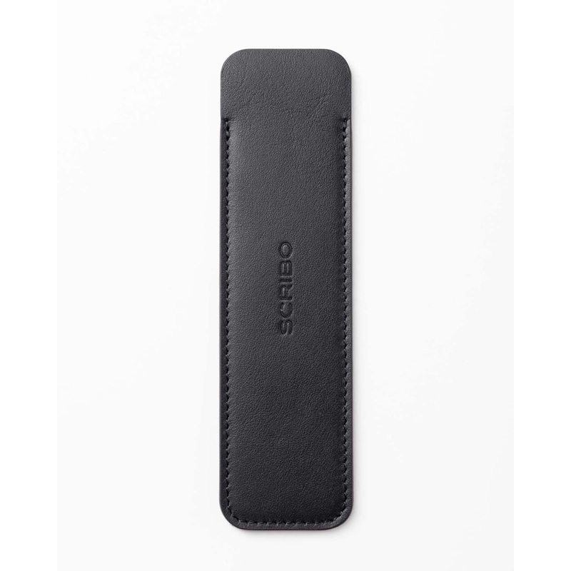 Scribo Astuzen Single Leather Pen Pouch in Nero Nero