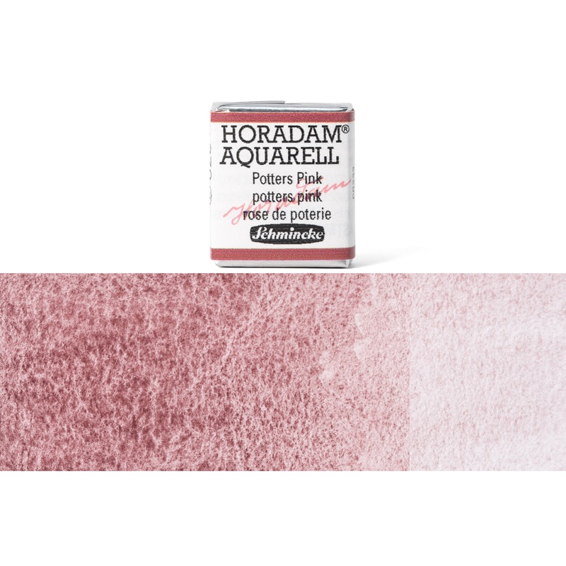 Horadam Watercolor Half Pan, #370 Potter’s Pink