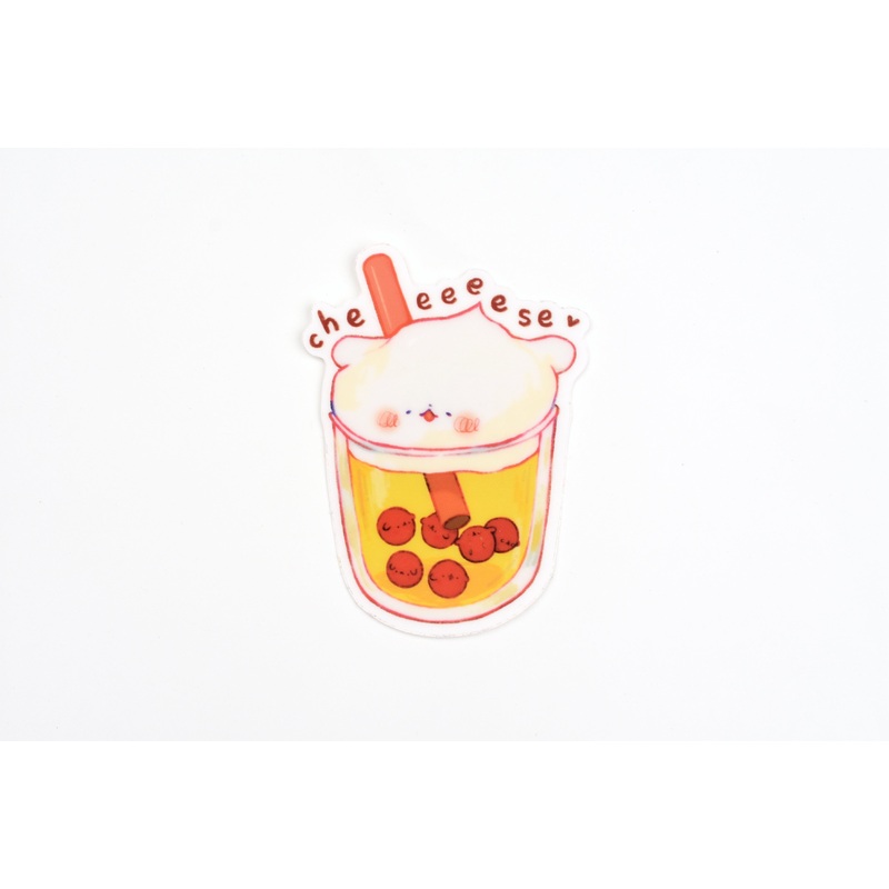 LAZI SOOZ Cheeeeeese Boba Sticker
