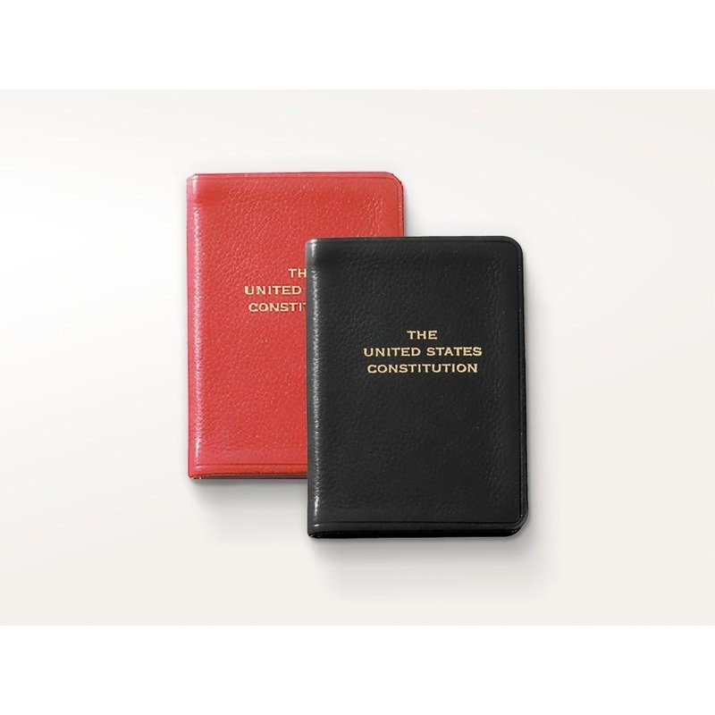 Leather Bound United States Constitution Red