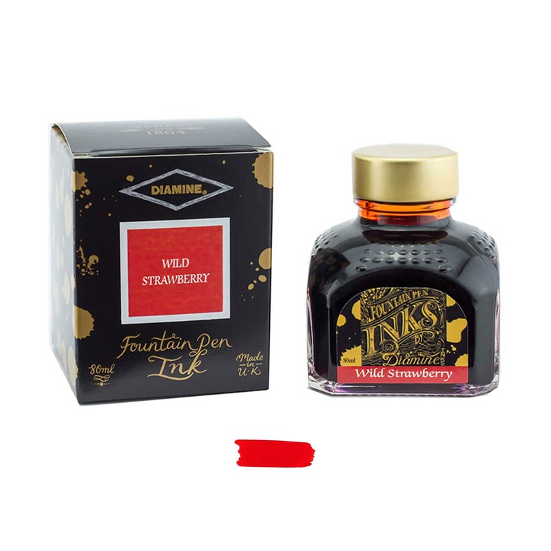 Diamine Wild Strawberry Ink Bottle – 80ml