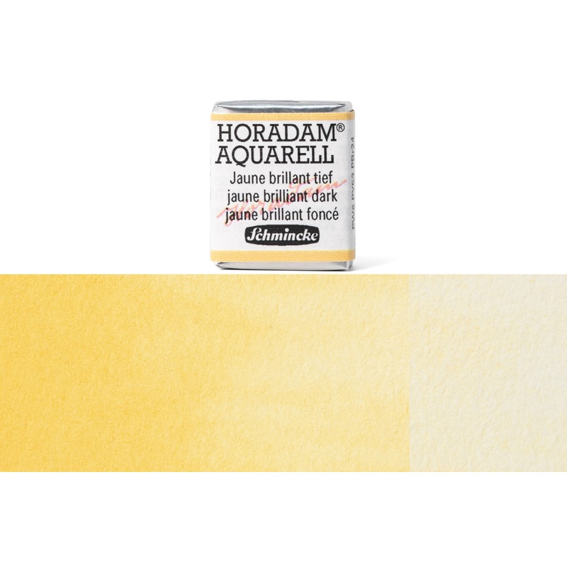 Horadam Watercolor Half Pan, #221 Jaune Brilliant Dark